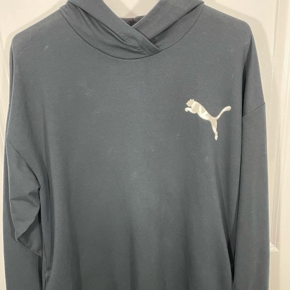 Men’s Puma Midnight Black Pullover with White Logo Size XL - Picture 2 of 7